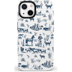 Casely iPhone 15 Case | Be Mine | Tiny Hearts | Bold Protective Design | Compatible with MagSafe(Wild West Adventure | Desert)