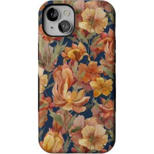 Casely iPhone 15 Case | Fallen Gold | Antique Floral | Compatible with MagSafe | Bold Protective Design