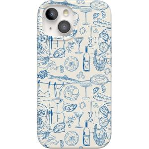 Casely iPhone 15 Case | Falling for You | Plum Floral | Compatible with MagSafe | Classic Ultra Slim Design(Amalfi Aperitivo | Dolce Vita)