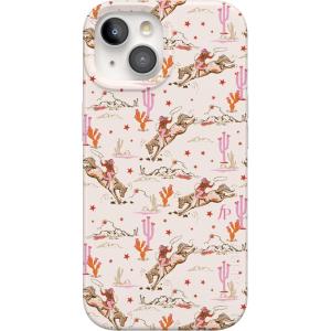 Casely iPhone 15 Case | Falling for You | Plum Floral | Compatible with MagSafe | Classic Ultra Slim Design(Cowgirl Canyon | FashionPass x Casely)