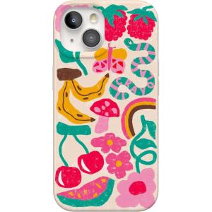 Casely iPhone 15 Case | Falling for You | Plum Floral | Compatible with MagSafe | Classic Ultra Slim Design(Doodle Bug | Crayola Crayon)