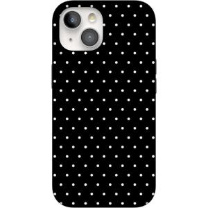 Casely iPhone 15 Case | Falling for You | Plum Floral | Compatible with MagSafe | Classic Ultra Slim Design(On the Dot | Black Polka Dot)