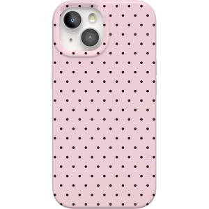 Casely iPhone 15 Case | Falling for You | Plum Floral | Compatible with MagSafe | Classic Ultra Slim Design(On the Dot | Pink Polka Dot)