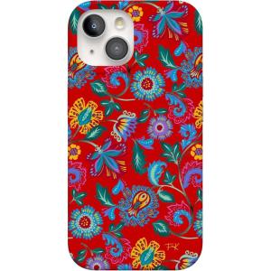 Casely iPhone 15 Case | Falling for You | Plum Floral | Compatible with MagSafe | Classic Ultra Slim Design(Painted Flowers | Frida Kahlo Floral)