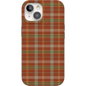 Casely iPhone 15 Case | Falling for You | Plum Floral | Compatible with MagSafe | Classic Ultra Slim Design(Spiced Chai | Fall Plaid)