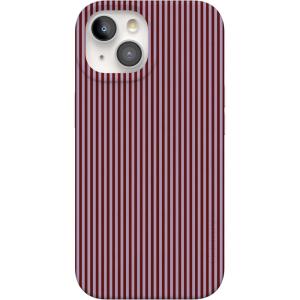 Casely iPhone 15 Case | Falling for You | Plum Floral | Compatible with MagSafe | Classic Ultra Slim Design(Stripes and the City | Tiny Pinstripe)