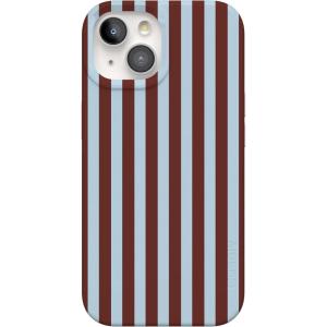 Casely iPhone 15 Case | Falling for You | Plum Floral | Compatible with MagSafe | Classic Ultra Slim Design(Sunday in Brooklyn | Chocolate Stripes)