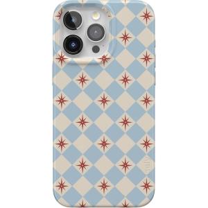 Casely iPhone 15 Pro Case | Mocha Ripple | Brown Waves | Compatible with MagSafe | Classic Ultra Slim Design(Chelsea Checker | Starlight Tiles)
