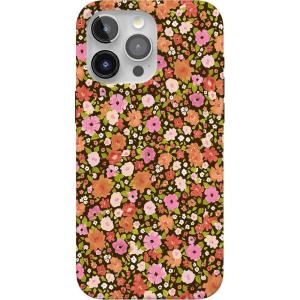 Casely iPhone 15 Pro Case | Mocha Ripple | Brown Waves | Compatible with MagSafe | Classic Ultra Slim Design(Rustic Roses | Boho Bouquet)