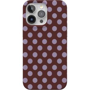 Casely iPhone 15 Pro Case | Mocha Ripple | Brown Waves | Compatible with MagSafe | Classic Ultra Slim Design(Spotted in SoHo | Burgundy Polka Dot)
