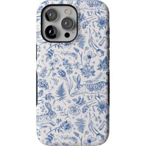 Casely iPhone 15 Pro Max Case | Kiwi Kiss | Matcha Green Shimmer Glitter | Bold Protective Design | Compatible with MagSafe(Hop & Bloom | Bunny Toile)