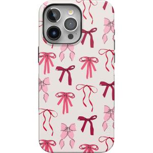 Casely iPhone 15 Pro Max Case | Kiwi Kiss | Matcha Green Shimmer Glitter | Bold Protective Design | Compatible with MagSafe(Lover Girlie | Pink Bows)