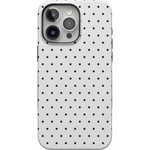 Casely iPhone 15 Pro Max Case | Kiwi Kiss | Matcha Green Shimmer Glitter | Bold Protective Design | Compatible with MagSafe(On the Dot | White Polka Dot)