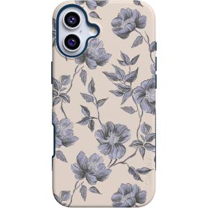 Casely iPhone 16 Case | Botanical Blooms | Floral Patchwork | Compatible with MagSafe | Bold Protective Design(Ink & Iris | Vintage Floral)