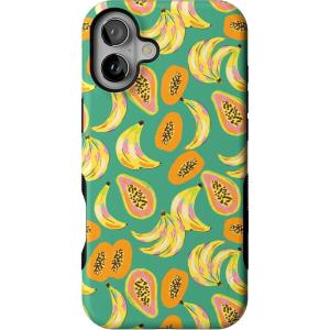Casely iPhone 16 Case | Botanical Blooms | Floral Patchwork | Compatible with MagSafe | Bold Protective Design(Papaya Palms | Dippin’ Daisy’s Tropical Vacation)