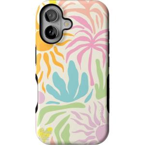 Casely iPhone 16 Case | Botanical Blooms | Floral Patchwork | Compatible with MagSafe | Bold Protective Design(Pura Vida | Oasis)