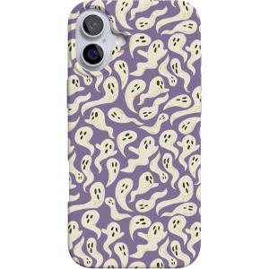 Casely iPhone 16 Case | Van Gogh | Head of a Skeleton with a Burning Cigarette Phone | Classic Ultra-Slim Design | Compatible with MagSafe(All Boo’d Up | Purple Ghost)