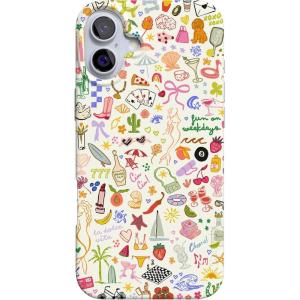 Casely iPhone 16 Case | Van Gogh | Head of a Skeleton with a Burning Cigarette Phone | Classic Ultra-Slim Design | Compatible with MagSafe(All the Fun Things | Fun on Weekdays)