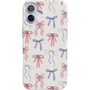 Casely iPhone 16 Case | Van Gogh | Head of a Skeleton with a Burning Cigarette Phone | Classic Ultra-Slim Design | Compatible with MagSafe(Coquette Girlie | Pastel Bows)