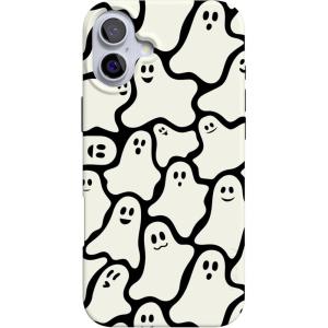 Casely iPhone 16 Case | Van Gogh | Head of a Skeleton with a Burning Cigarette Phone | Classic Ultra-Slim Design | Compatible with MagSafe(Don’t Ghost Me | Halloween)