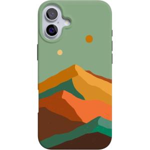 Casely iPhone 16 Case | Van Gogh | Head of a Skeleton with a Burning Cigarette Phone | Classic Ultra-Slim Design | Compatible with MagSafe(Endless Peaks | Colorblock Mountain)