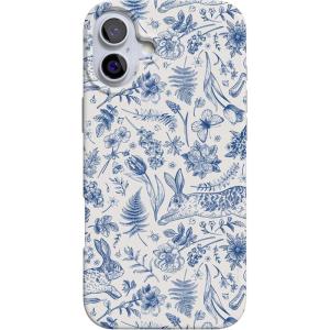 Casely iPhone 16 Case | Van Gogh | Head of a Skeleton with a Burning Cigarette Phone | Classic Ultra-Slim Design | Compatible with MagSafe(Hop & Bloom | Bunny Toile)