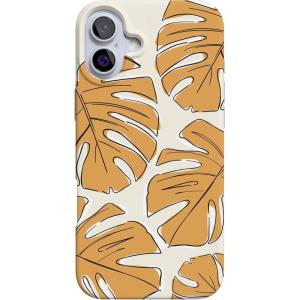Casely iPhone 16 Case | Van Gogh | Head of a Skeleton with a Burning Cigarette Phone | Classic Ultra-Slim Design | Compatible with MagSafe(Island Time | Tropical Leaves Floral)