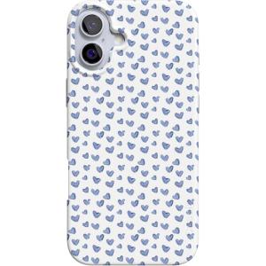 Casely iPhone 16 Case | Van Gogh | Head of a Skeleton with a Burning Cigarette Phone | Classic Ultra-Slim Design | Compatible with MagSafe(Lovebug | Blue Hearts)