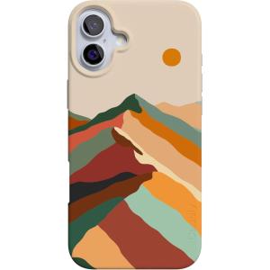 Casely iPhone 16 Case | Van Gogh | Head of a Skeleton with a Burning Cigarette Phone | Classic Ultra-Slim Design | Compatible with MagSafe(Magic Mountain | Colorblock)