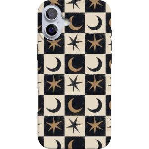 Casely iPhone 16 Case | Van Gogh | Head of a Skeleton with a Burning Cigarette Phone | Classic Ultra-Slim Design | Compatible with MagSafe(Mystic Moonstar | Black Celestial)