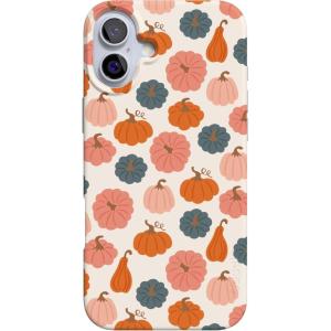 Casely iPhone 16 Case | Van Gogh | Head of a Skeleton with a Burning Cigarette Phone | Classic Ultra-Slim Design | Compatible with MagSafe(Oh My Gourd | Pumpkin Patch)