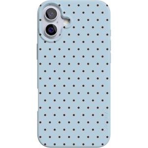 Casely iPhone 16 Case | Van Gogh | Head of a Skeleton with a Burning Cigarette Phone | Classic Ultra-Slim Design | Compatible with MagSafe(On the Dot | Blue Polka Dot)