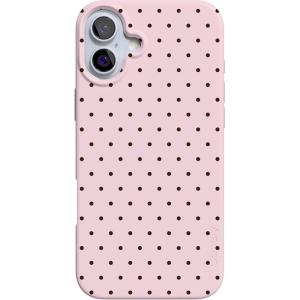 Casely iPhone 16 Case | Van Gogh | Head of a Skeleton with a Burning Cigarette Phone | Classic Ultra-Slim Design | Compatible with MagSafe(On the Dot | Pink Polka Dot)
