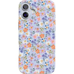 Casely iPhone 16 Case | Van Gogh | Head of a Skeleton with a Burning Cigarette Phone | Classic Ultra-Slim Design | Compatible with MagSafe(Poppy Meadows | Pastel Floral)