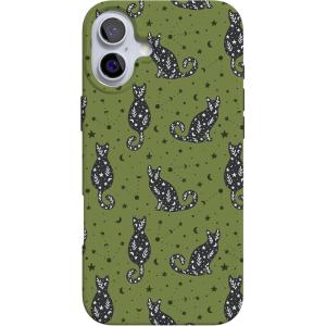 Casely iPhone 16 Case | Van Gogh | Head of a Skeleton with a Burning Cigarette Phone | Classic Ultra-Slim Design | Compatible with MagSafe(Sabrina’s Bestie | Black Cats)