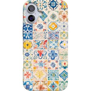 Casely iPhone 16 Case | Van Gogh | Head of a Skeleton with a Burning Cigarette Phone | Classic Ultra-Slim Design | Compatible with MagSafe(Tuscan Tiles | Dolce Vita)