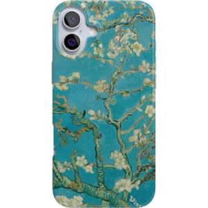 Casely iPhone 16 Case | Van Gogh | Head of a Skeleton with a Burning Cigarette Phone | Classic Ultra-Slim Design | Compatible with MagSafe(Van Gogh | Almond Blossom Floral)