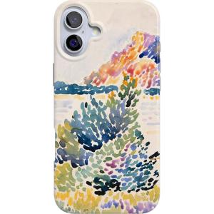 Casely iPhone 16 Plus Case | Full Bloom | Navy Floral | Classic Ultra Slim Case Design | Compatible with MagSafe(Calm Waters | The Met Series)