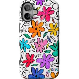 Casely iPhone 16 Plus Case | Poppy Meadows | Pastel Floral | Compatible with MagSafe | Bold Protective Design(Outside the Lines | Crayola Marker)