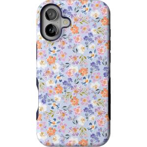 Casely iPhone 16 Plus Case | Poppy Meadows | Pastel Floral | Compatible with MagSafe | Bold Protective Design(Poppy Meadows | Pastel Floral)