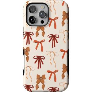 Casely iPhone 16 Pro Case | Fall Girlie | Pumpkin Spice Bows | Compatible with MagSafe | Bold Protective Design