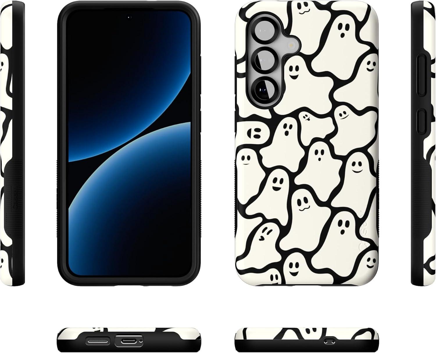 imageCasely Galaxy S25 Case Oasis Pura Vida Floral Compatible with MagSafe Bold Protective DesignDont Ghost Me Halloween