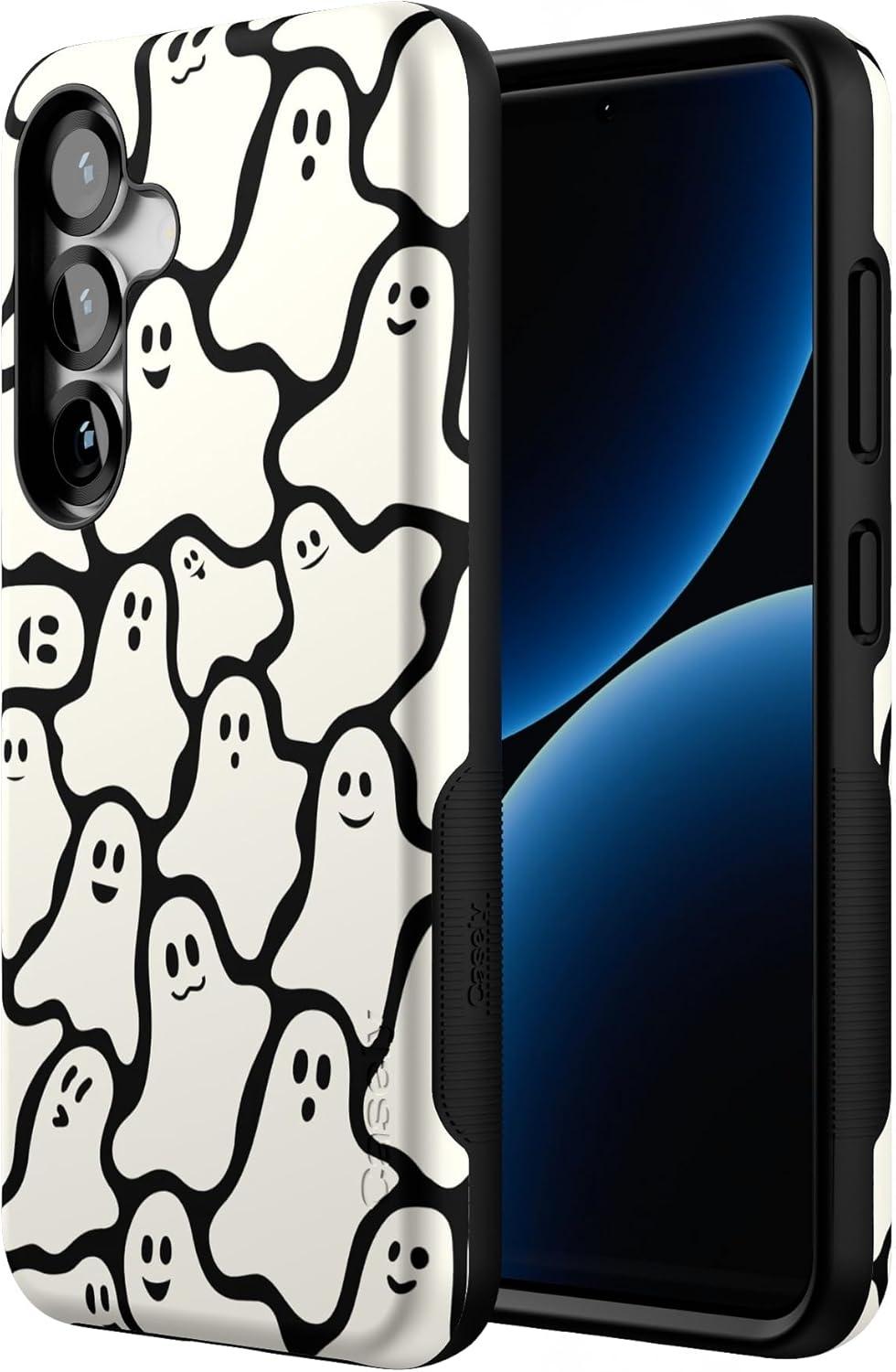 imageCasely Galaxy S25 Case Oasis Pura Vida Floral Compatible with MagSafe Bold Protective DesignDont Ghost Me Halloween