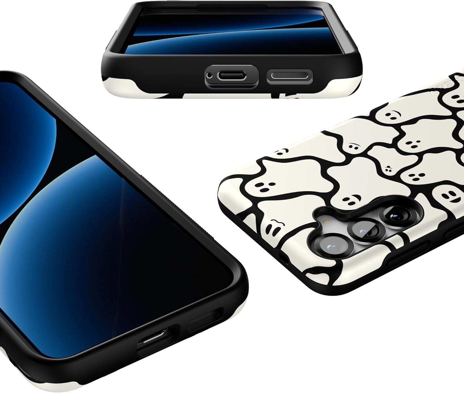 imageCasely Galaxy S25 Case Oasis Pura Vida Floral Compatible with MagSafe Bold Protective DesignDont Ghost Me Halloween