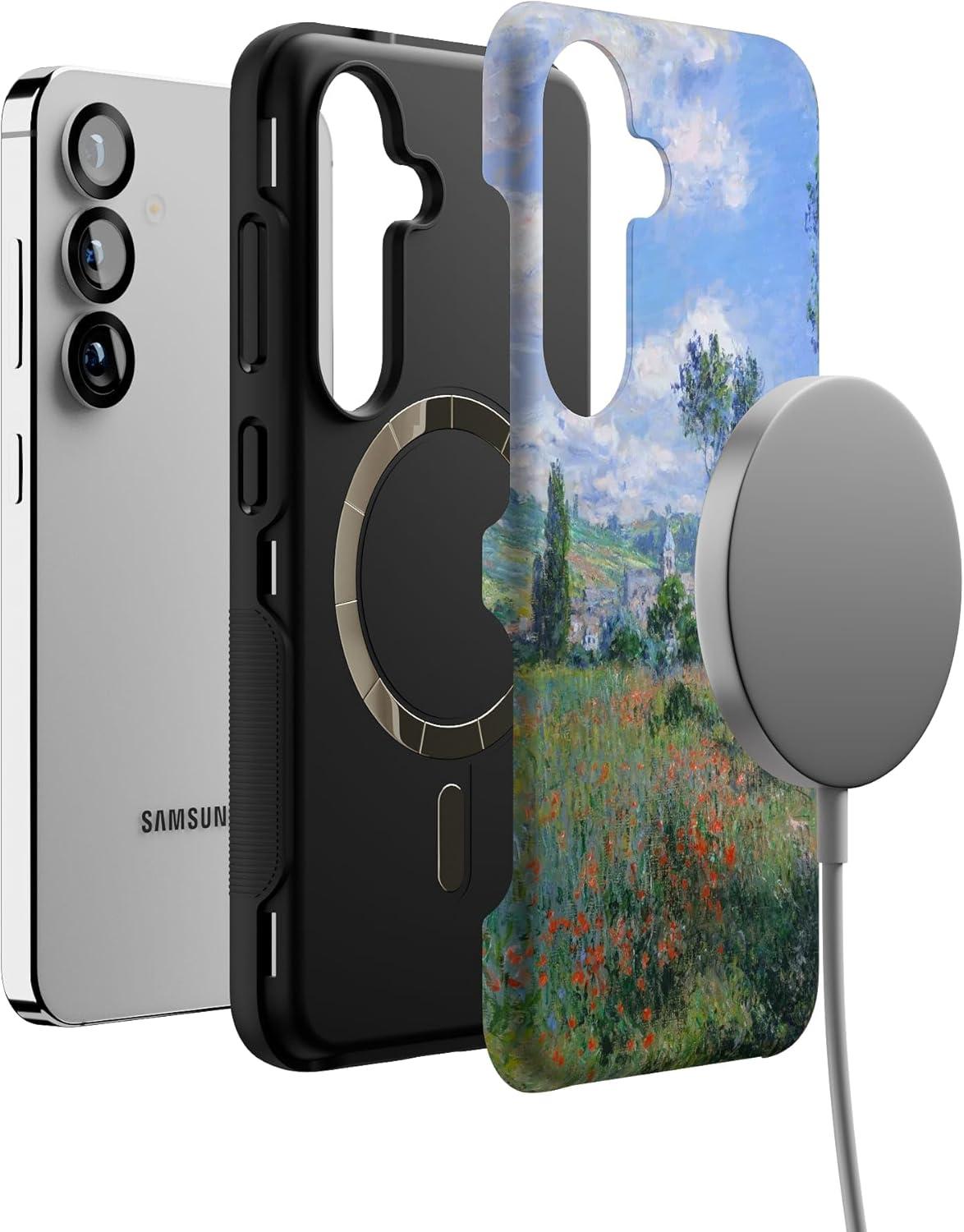 imageCasely Galaxy S25 Case Oasis Pura Vida Floral Compatible with MagSafe Bold Protective DesignMonets View The Met Museum