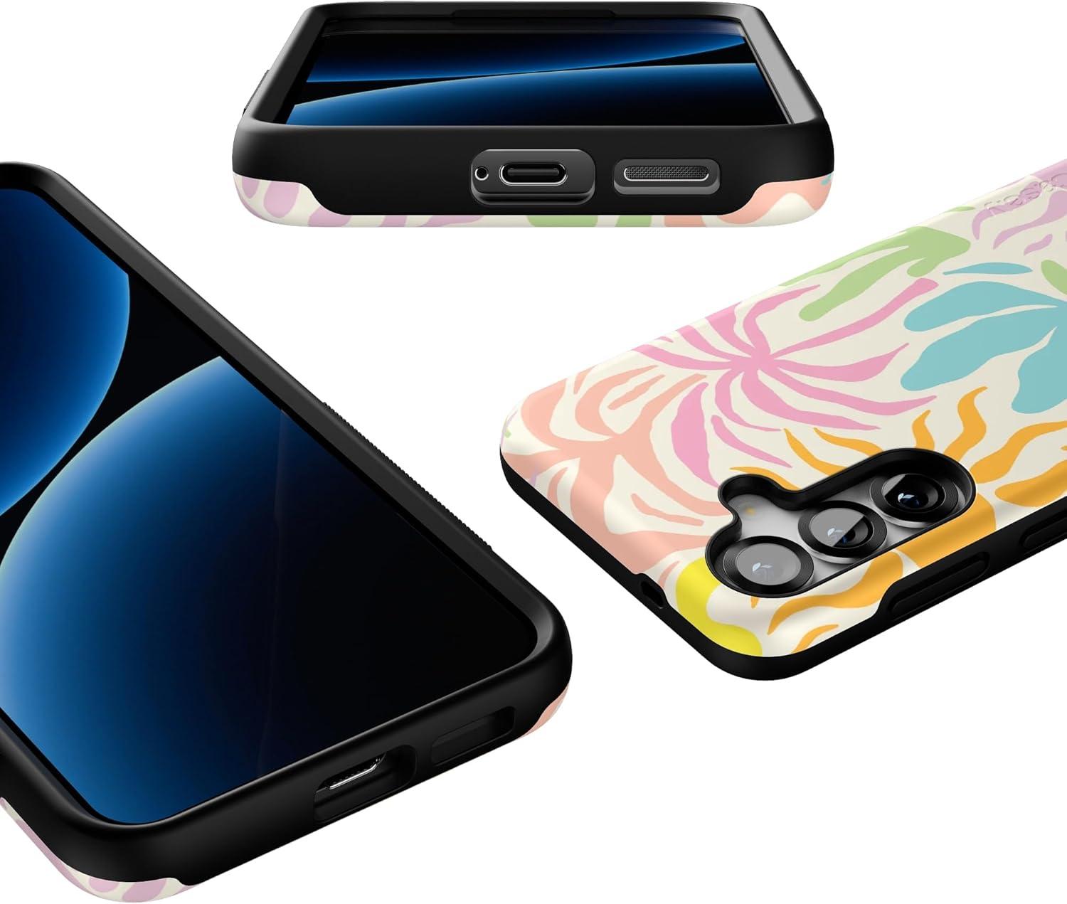 imageCasely Galaxy S25 Case Oasis Pura Vida Floral Compatible with MagSafe Bold Protective DesignPura Vida Oasis