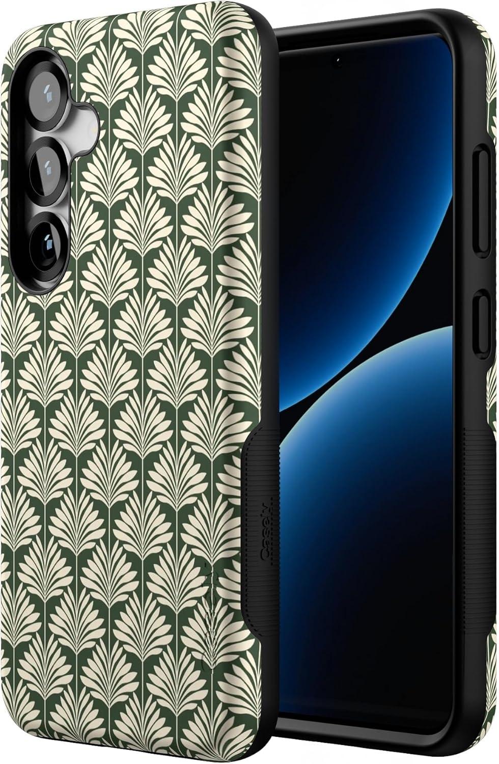 imageCasely Galaxy S25 Case Oasis Pura Vida Floral Compatible with MagSafe Bold Protective DesignThe Boyfriend Collection Cabana Nights