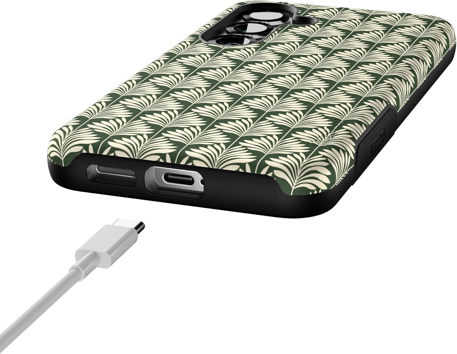 imageCasely Galaxy S25 Case Oasis Pura Vida Floral Compatible with MagSafe Bold Protective DesignThe Boyfriend Collection Cabana Nights