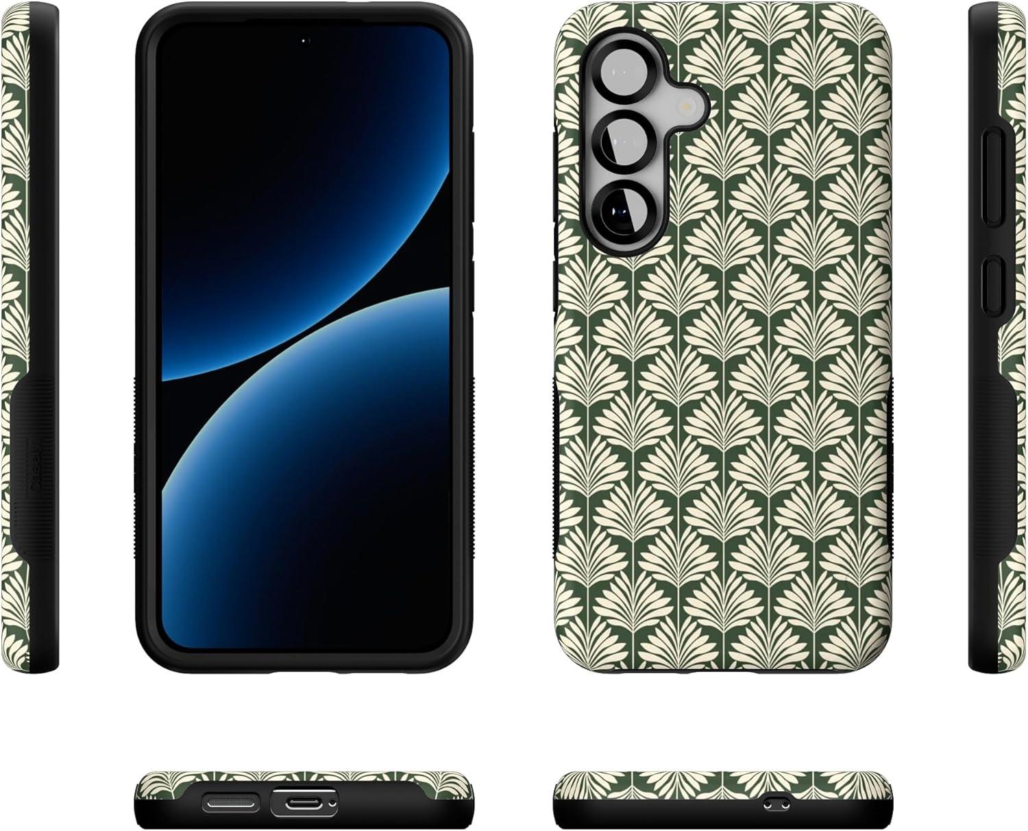 imageCasely Galaxy S25 Case Oasis Pura Vida Floral Compatible with MagSafe Bold Protective DesignThe Boyfriend Collection Cabana Nights