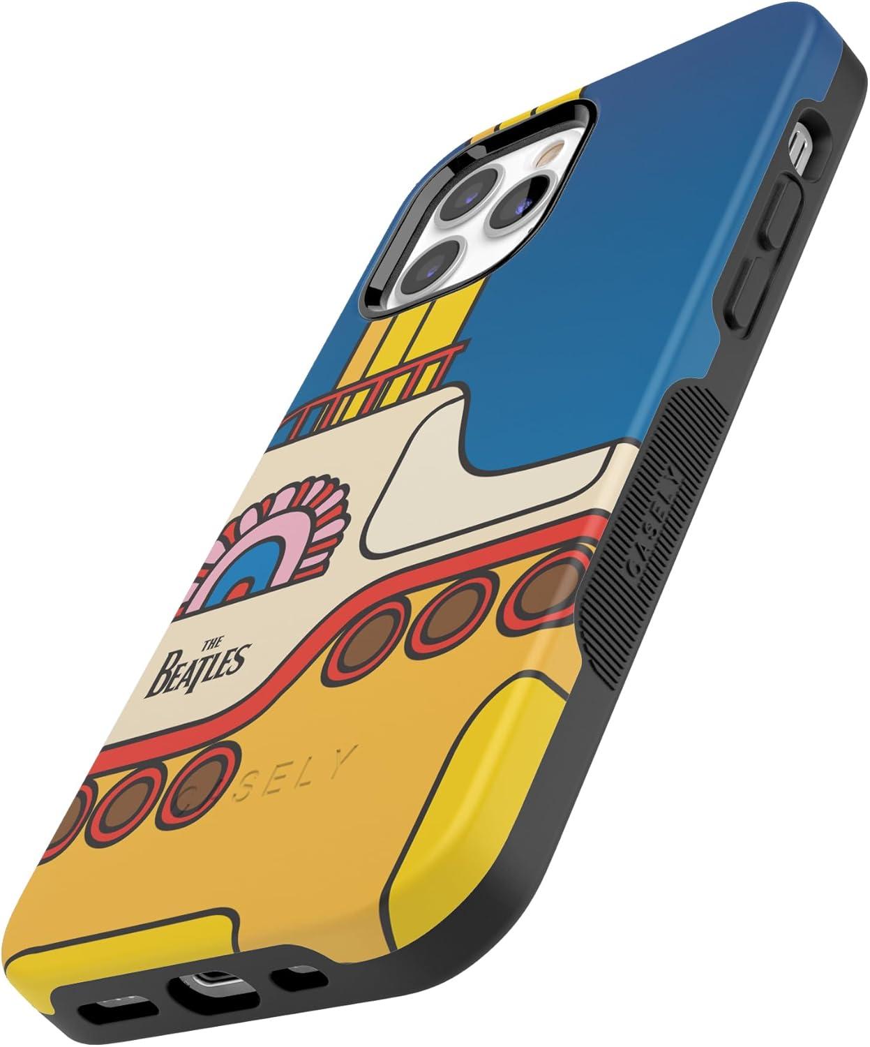 imageCasely iPhone 12 Pro Max Case Denim Cowgirl Fun on Weekdays Compatible with MagSafe Bold Protective Case DesignBeatles Yellow Submarine